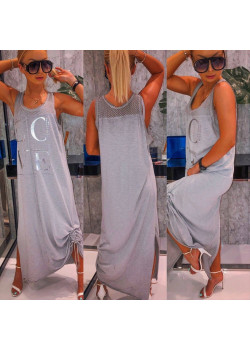 Maxi Kleid LOVE Grau