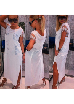 Maxi Kleid VIA Weiss