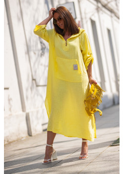 Leinen Kleid BASTET Gelb